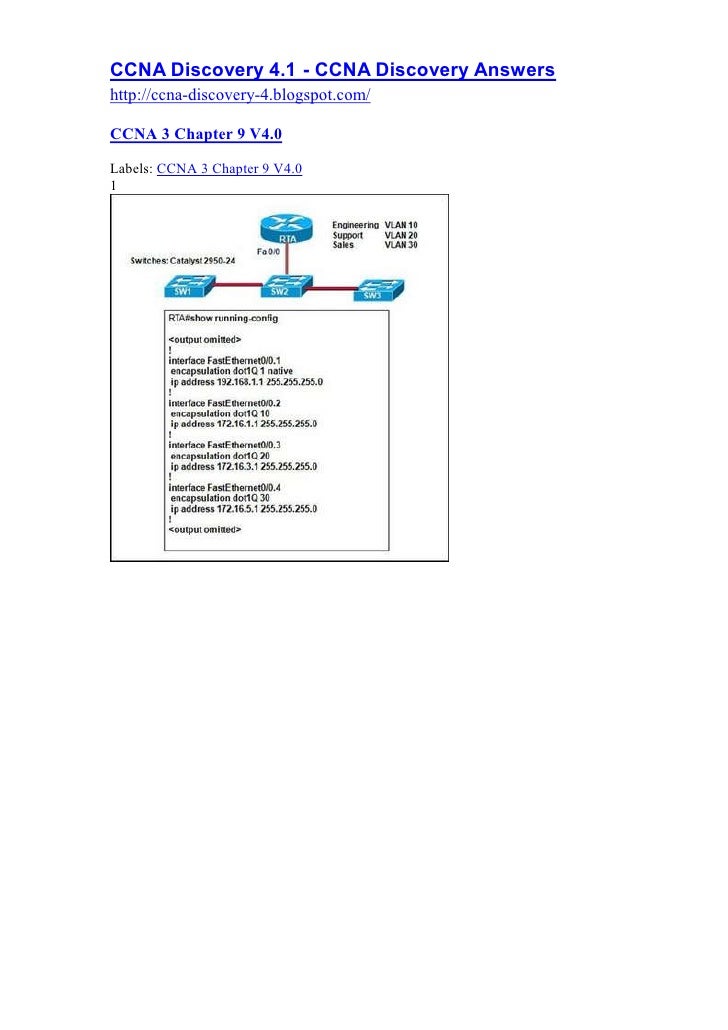 ccna discovery chapter 9 Ccna discovery 1, chapter 9 921: you will likely identify some serious switch hardware problems with your senses hot, loud, lightless switches can indicate. ccna discovery chapter 9 Ccna discovery 1, chapter 9 921: you will likely identify some serious switch hardware problems with your senses hot, loud, lightless switches can indicate.