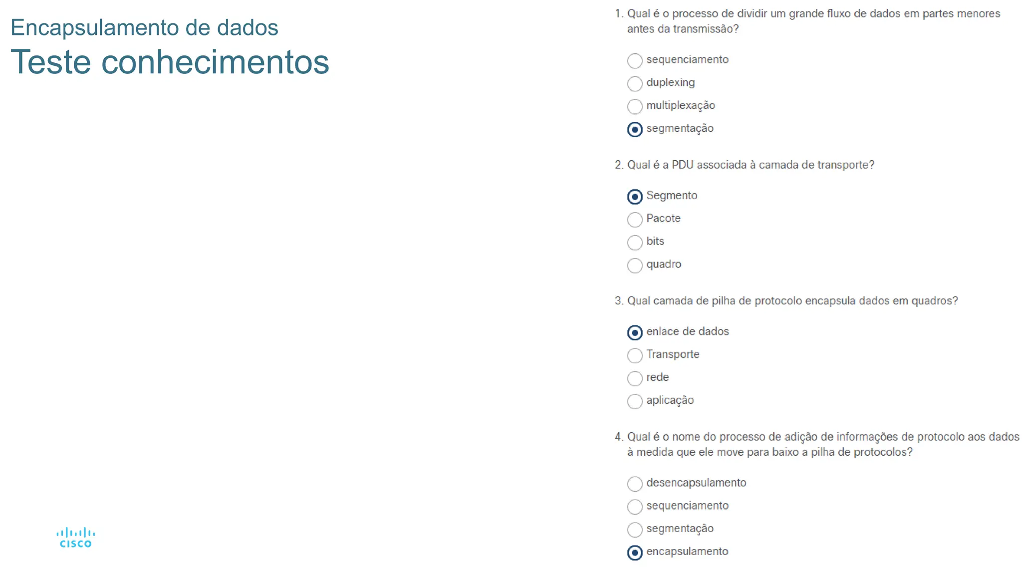 59
Encapsulamento de dados
Teste conhecimentos
 