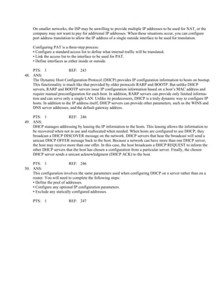 Networking Devices Questions CCNA Network Services Questions | RTF