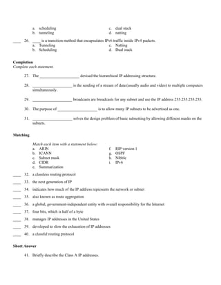 CCNA IP Addressing | PDF