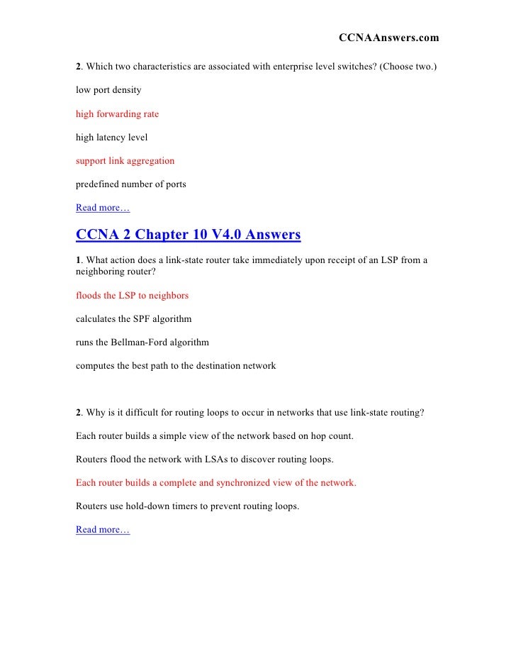 Ccna exam