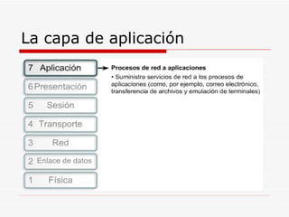 La capa de aplicación 