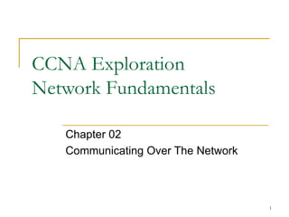 CCNA Exploration  Network Fundamentals Chapter 02  Communicating Over The Network 