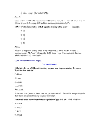 Ccna interview questions | PDF
