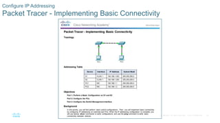60© 2016 Cisco and/or its affiliates. All rights reserved. Cisco Confidential
Configure IP Addressing
Packet Tracer - Impl...