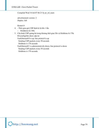 CCNA LAB - Cisco Packet Tracer | PDF
