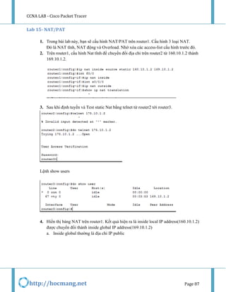 CCNA LAB - Cisco Packet Tracer | PDF
