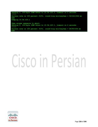 Sending 5, 100-byte ICMP Echos to 10.54.123.3, timeout is 2 seconds:
!!!!!
Success rate is 100 percent (5/5), round-trip min/avg/max = 52/121/264 ms
R2#
R3#ping 10.54.123.1
Type escape sequence to abort.
Sending 5, 100-byte ICMP Echos to 10.54.123.1, timeout is 2 seconds:
!!!!!
Success rate is 100 percent (5/5), round-trip min/avg/max = 24/83/156 ms
R3#

Page 228 of 290

 