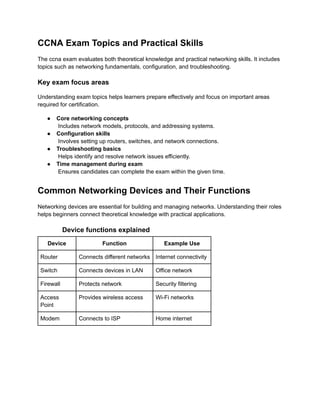 Ccna Beginner Guide.pdf CCNA Networking Fundamentals Explained for Beginners Guide | PDF