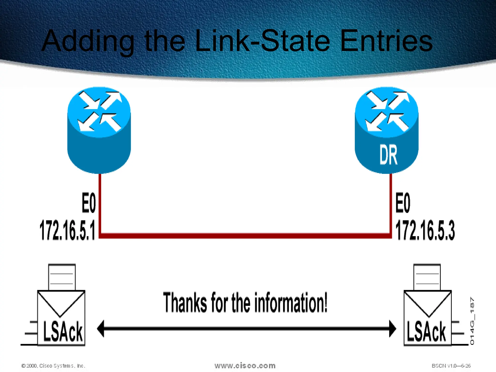 315
Adding the Link-State Entries
 