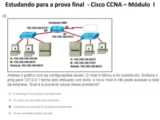 Estudando para a prova final - Cisco CCNA – Módulo I
 