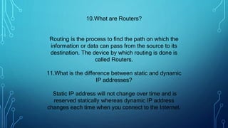 Web Router Qution CCNA question and answer | PPTX
