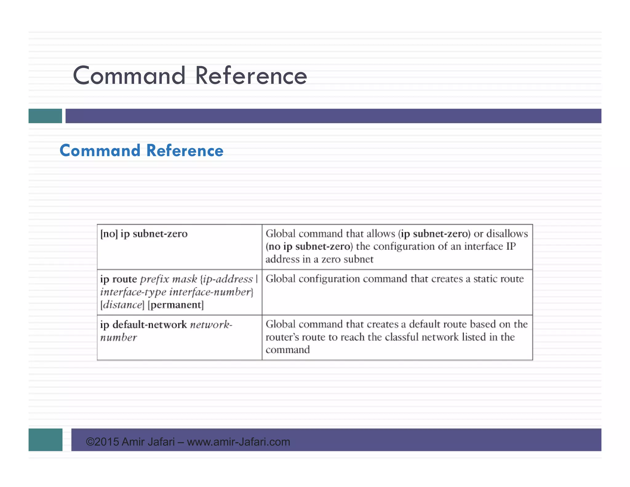 Command Reference
©2015 Amir Jafari – www.amir-Jafari.com
Command Reference
 