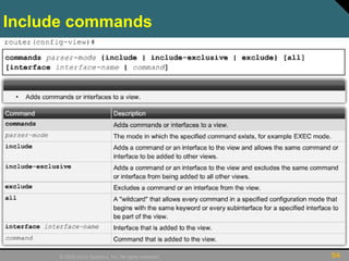 54© 2009 Cisco Systems, Inc. All rights reserved.
Include commands
 