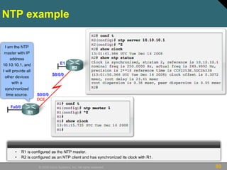 80© 2009 Cisco Systems, Inc. All rights reserved.
NTP example
 