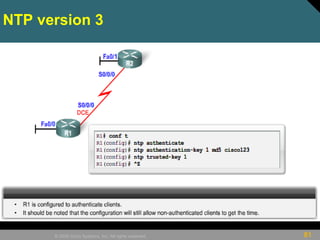 81© 2009 Cisco Systems, Inc. All rights reserved.
NTP version 3
 