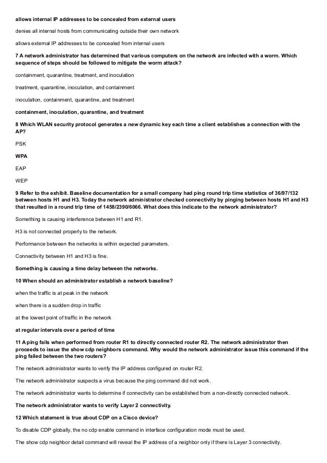Ccna 1 Chapter 11 Quiz