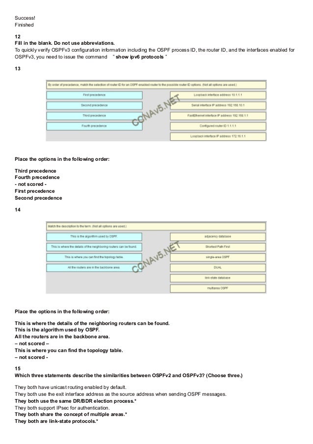 Ccna 2 Chapter 7 Exam Answers