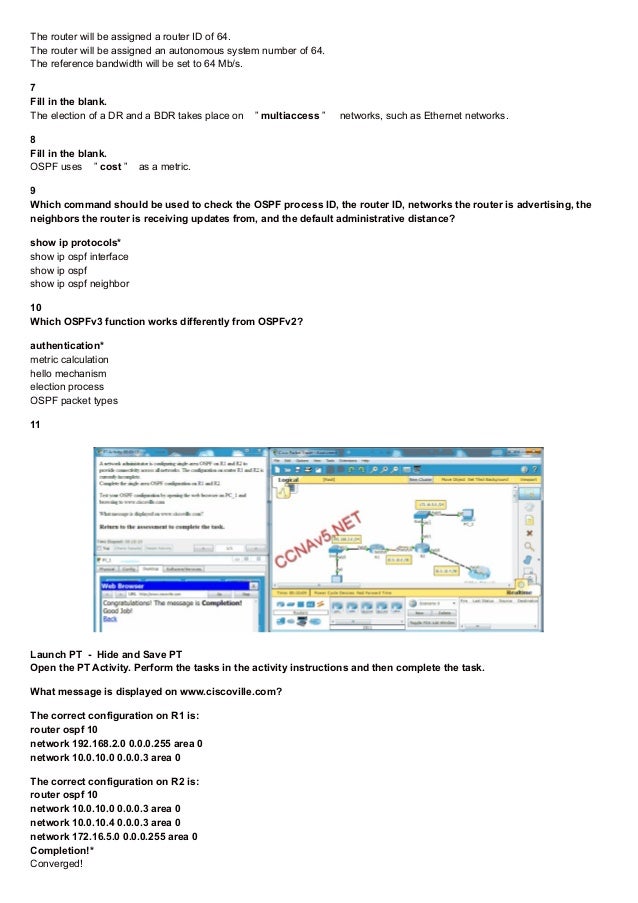Cisco Routing And Switching Chapter 8 Exam Answers