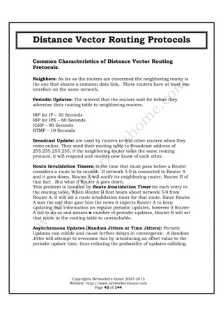 Advertised Distance Routing Free CCNA workbook by networkers home pdf | PDF