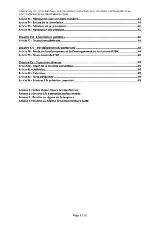 CONVENTION COLLECTIVE NATIONALE DES COLLABORATEURS SALARIÉS DES ENTREPRISES D'ECONOMISTES DE LA
CONSTRUCTION ET DE METREUR...