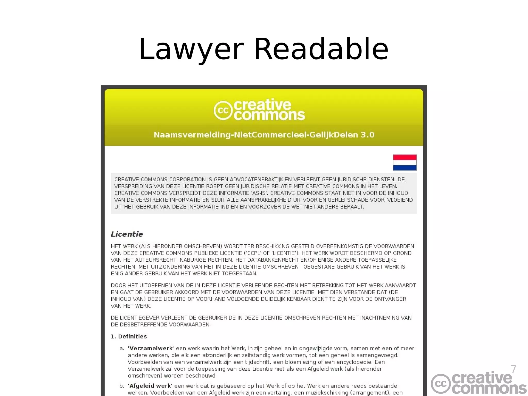 7
Lawyer Readable
 