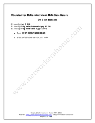 CCNP Routing Workbook | PDF