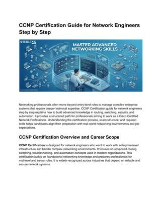 CCNP Certification Guide for Network Engineers Step by Step | PDF