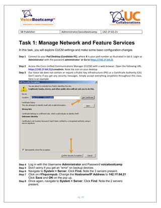 VoiceBootcamp Ccnp collaboration lab guide v1.0 sample | PDF