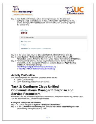 VoiceBootcamp Ccnp collaboration lab guide v1.0 sample | PDF