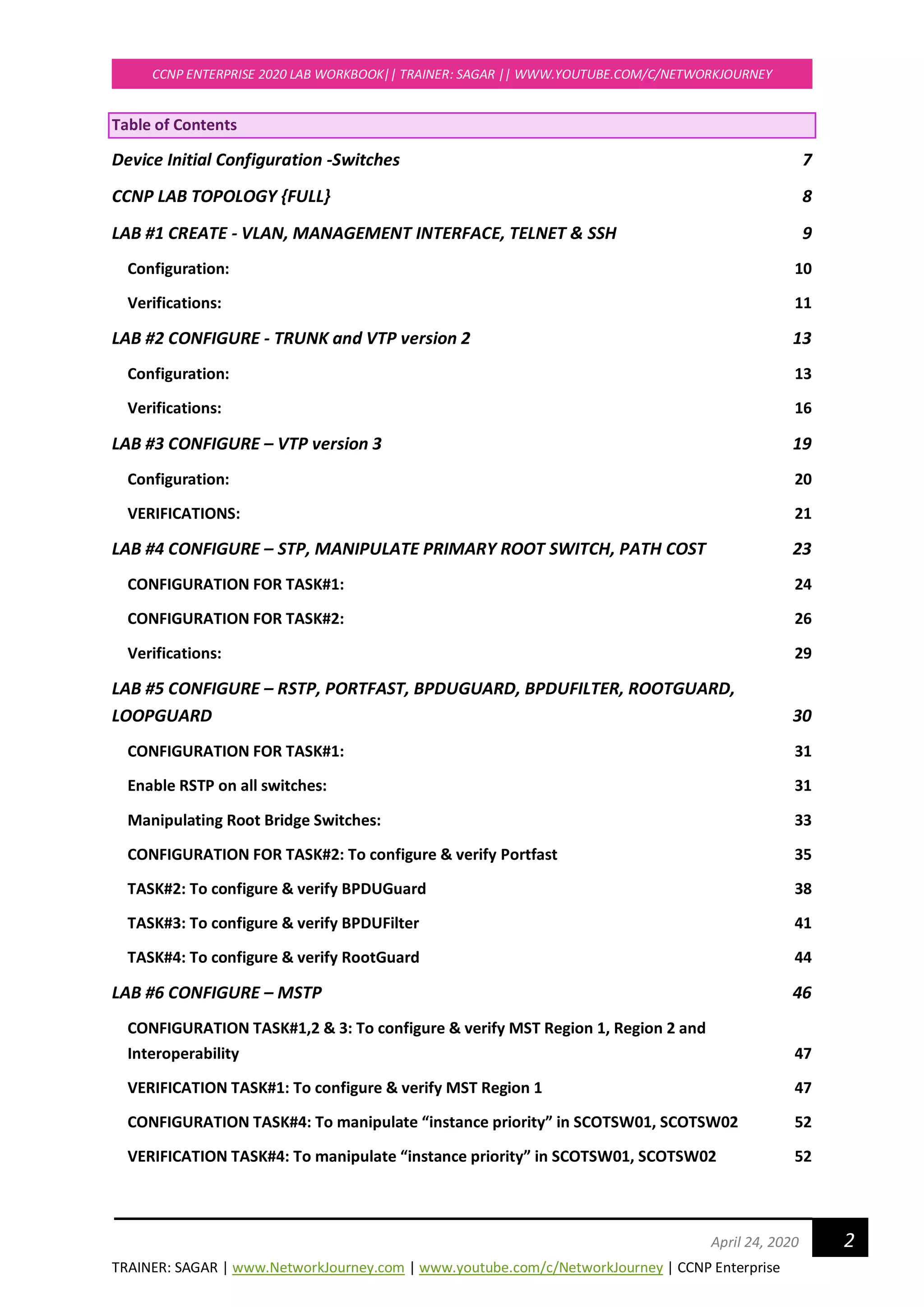 Ccnp enterprise workbook v1.0 eigrp | PDF