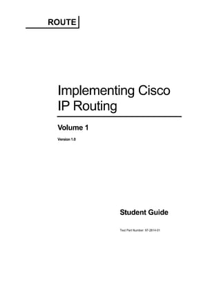 Ccnp route 642 902 student guide