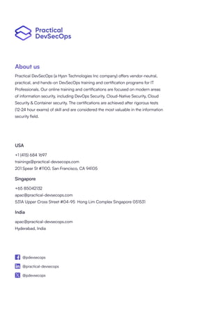 Certified Cloud Native Security Expert (CCNSE) Course Brochure | PDF