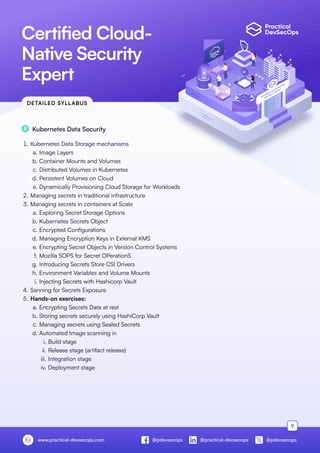 Certified Cloud Native Security Expert (CCNSE) Course Brochure | PDF