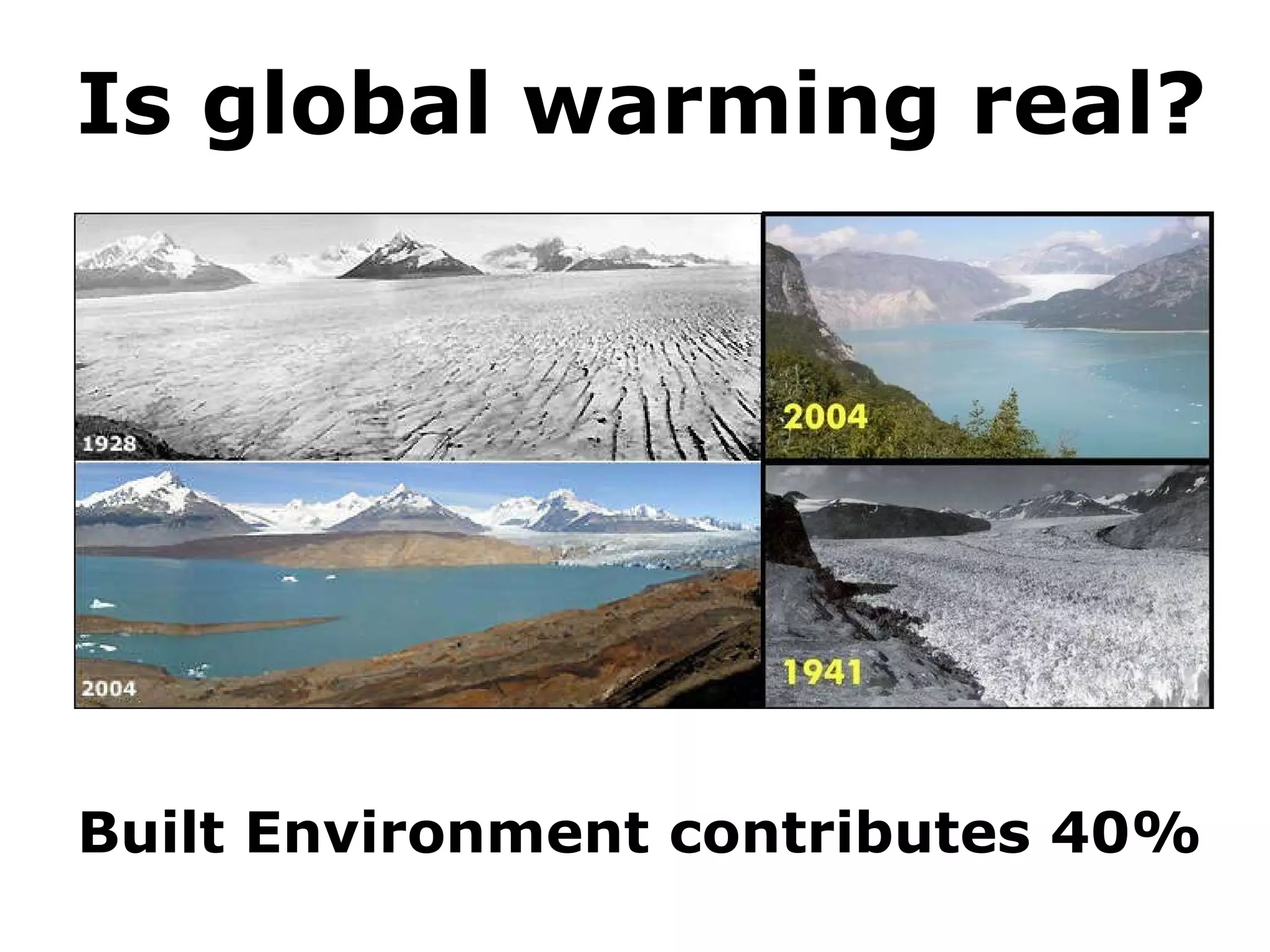 Is global warming real? Built Environment contributes 40% 