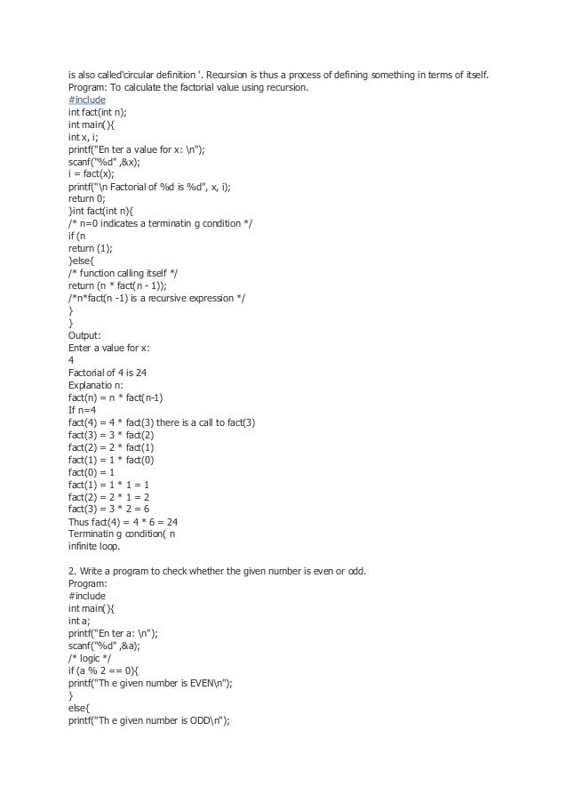 C code examples