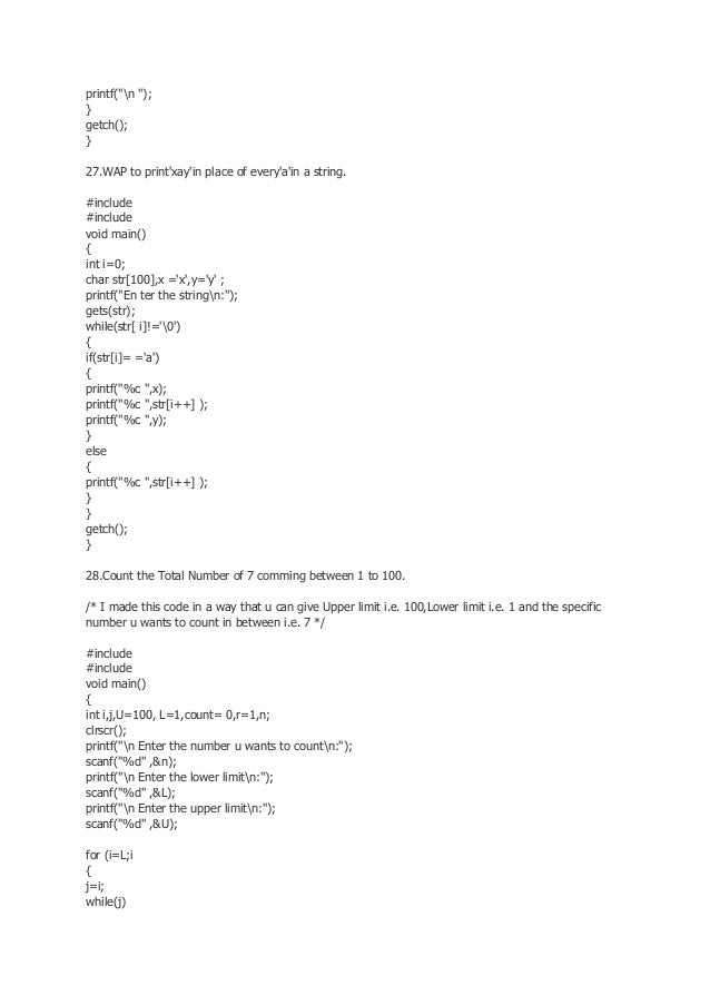 C code examples
