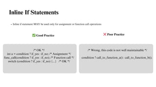 C Coding Style Guidelines for Compound Statements | PDF