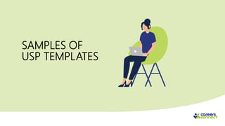 SAMPLES OF
USP TEMPLATES
 
