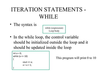 C++ control loops | PPT