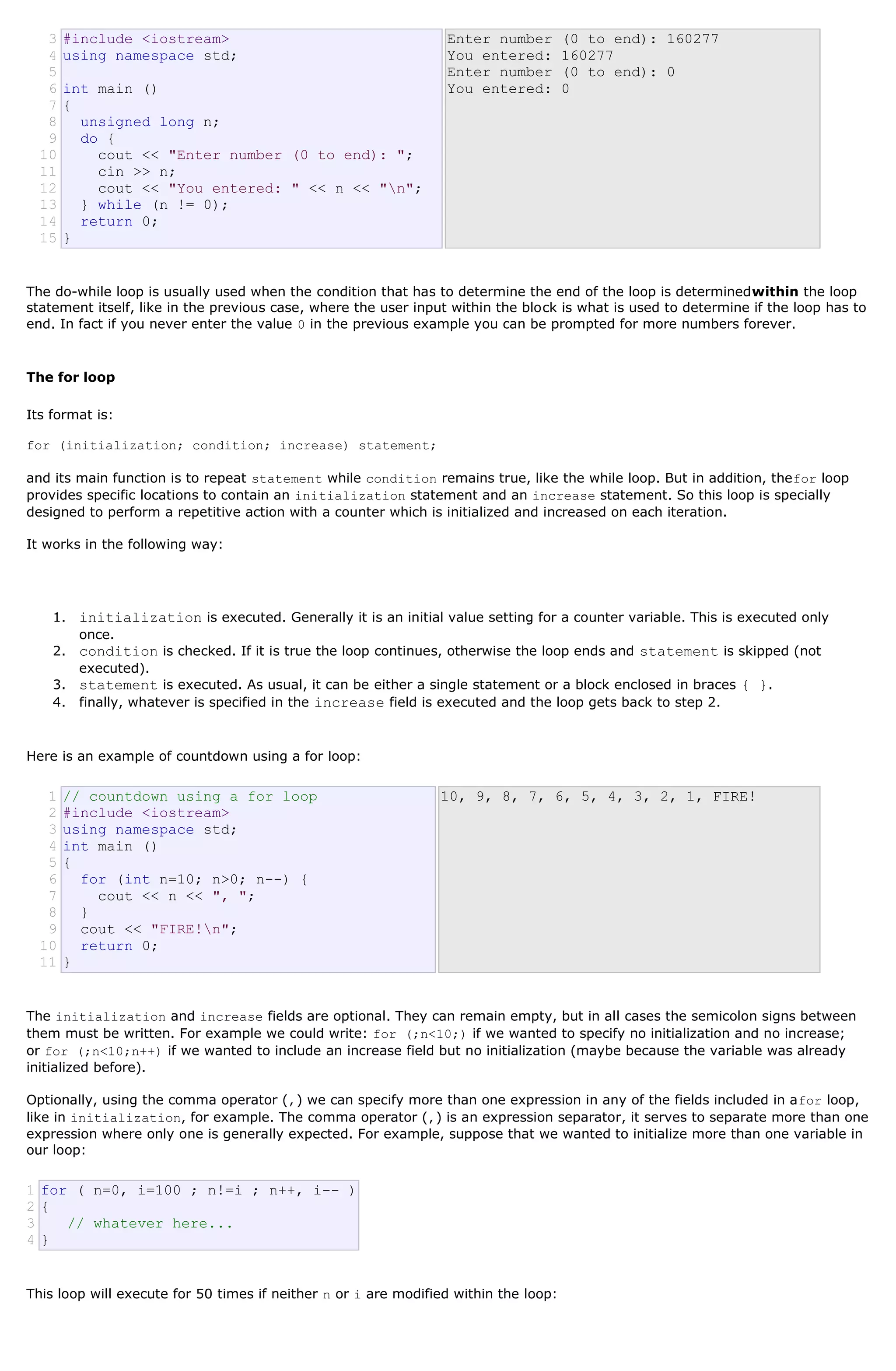 C++ control structure | PDF | Programming Languages | Computing