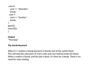 Comprehensive Guide to Control Structures in C++ Programming | PPTX