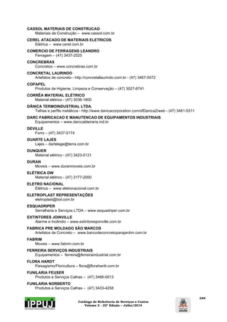 Catálogo de Referência de Serviços e Custos