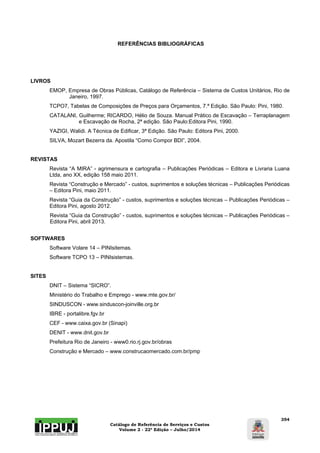 Catálogo de Referência de Serviços e Custos