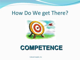 How Do We get There?




  COMPETENCE
      Cultural Insights, Inc
 