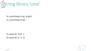 Open() / close()
Ofstream out;
Out.open(“file.txt”,ios::app);
If(!out)
cout<<“File couldn’t be open”;
Out.close();
 