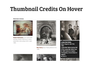 Thumbnail Credits On Hover
 