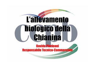 L’allevamento 
biologico della 
Chianina 
Davide Pierleoni 
Responsabile Tecnico-Commerciale 
 