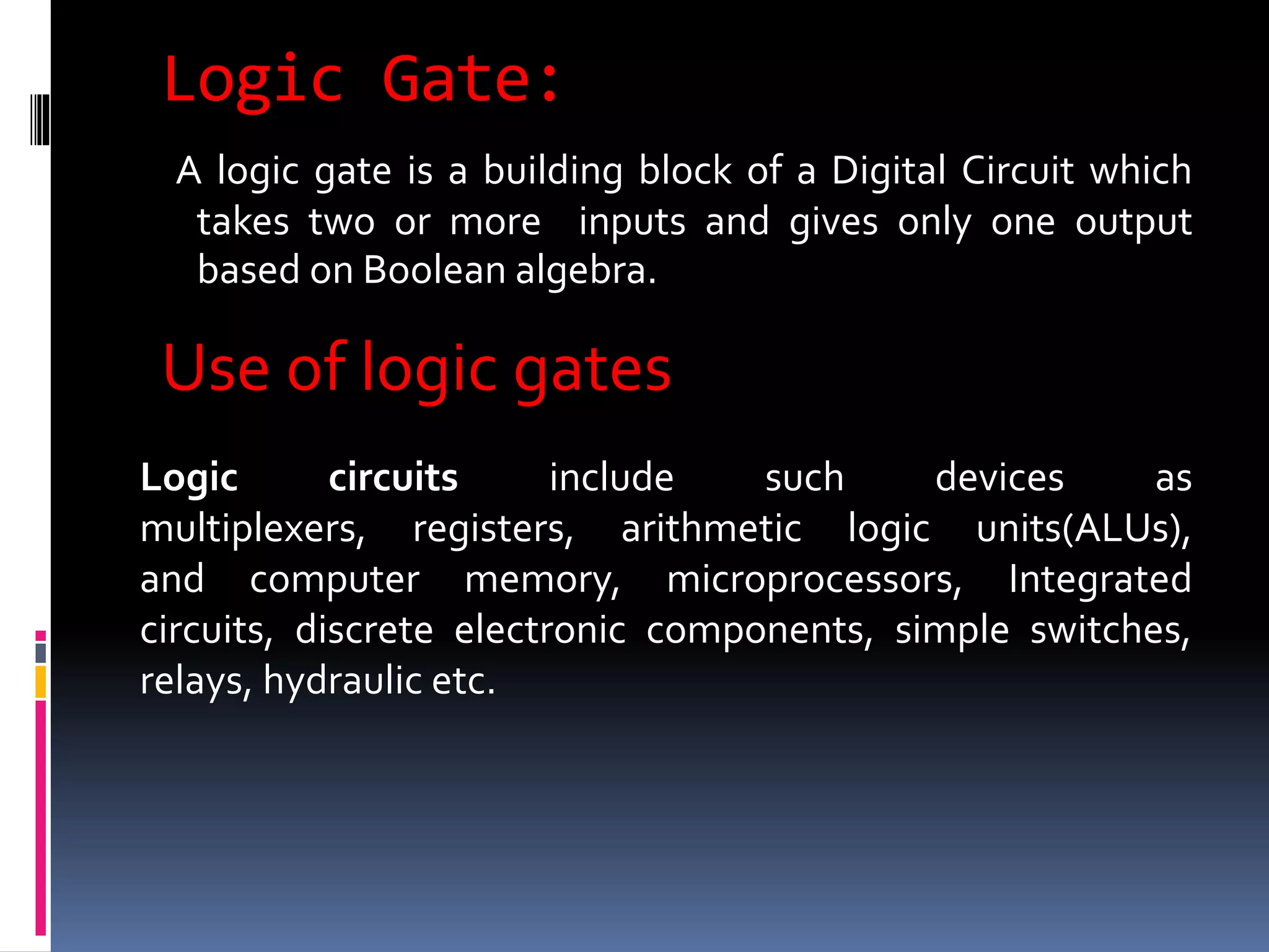 Presentation On Logic Gate | PPTX