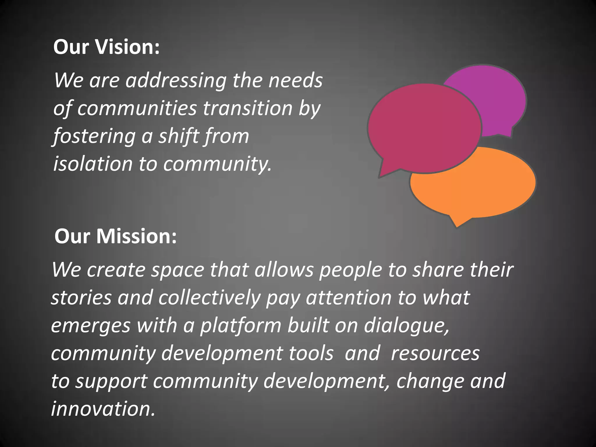 Community Conversations Project, Bridges to the Future, Lake Forest Park, WA